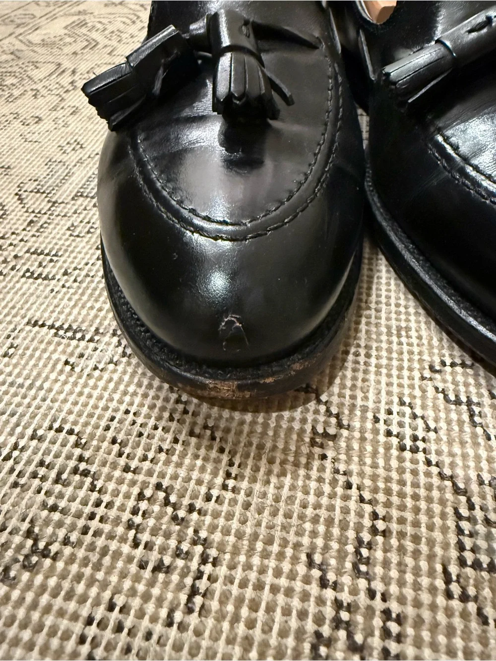 Alden Black Leather Tassel Loafers - 9.5 A/C